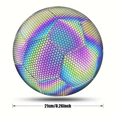 Size 5 Reflective Soccer Ball – Luminous Colorful Training Football