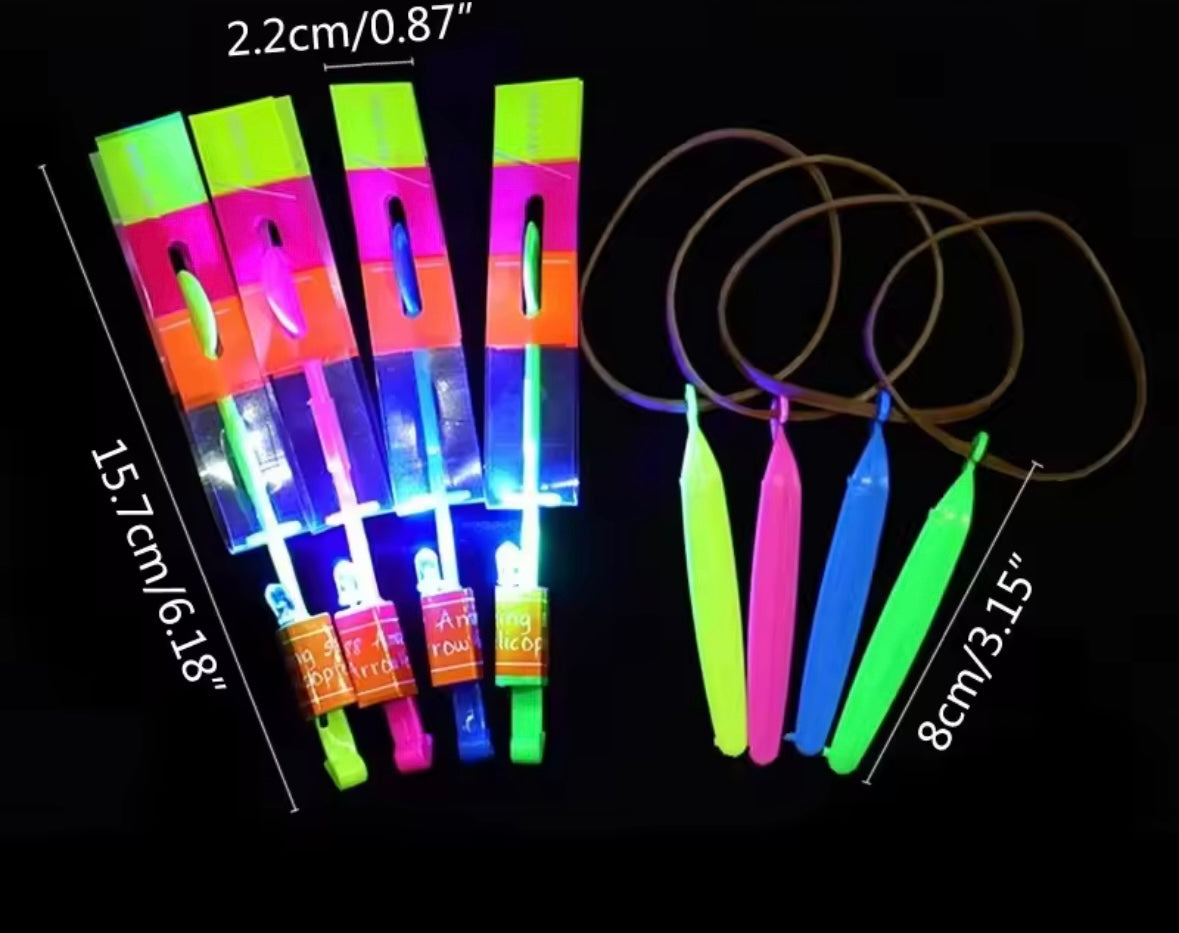 LED Flying Rocket Slingshot Toy – Flashing Light-Up Launcher for Kids & Adults | Outdoor Night Fun