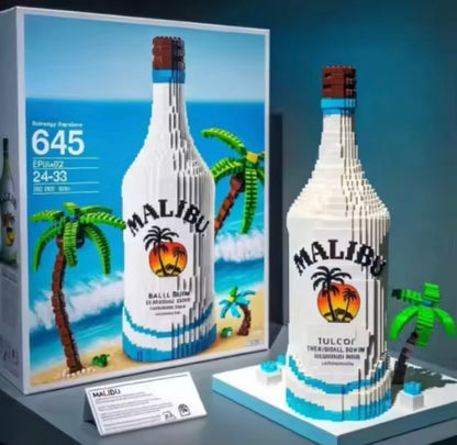 Adult building block whisky bottles